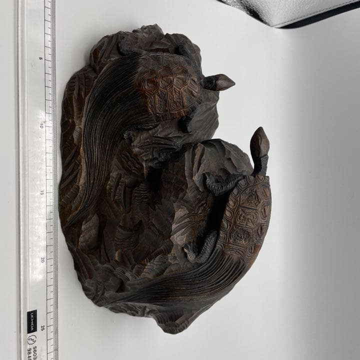 亀の一刀彫 美品