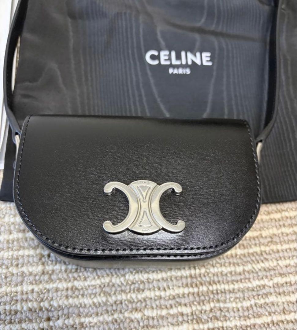 セリーヌCELINE新品ミニショルダーバック☆伊勢丹購入トリオンフ