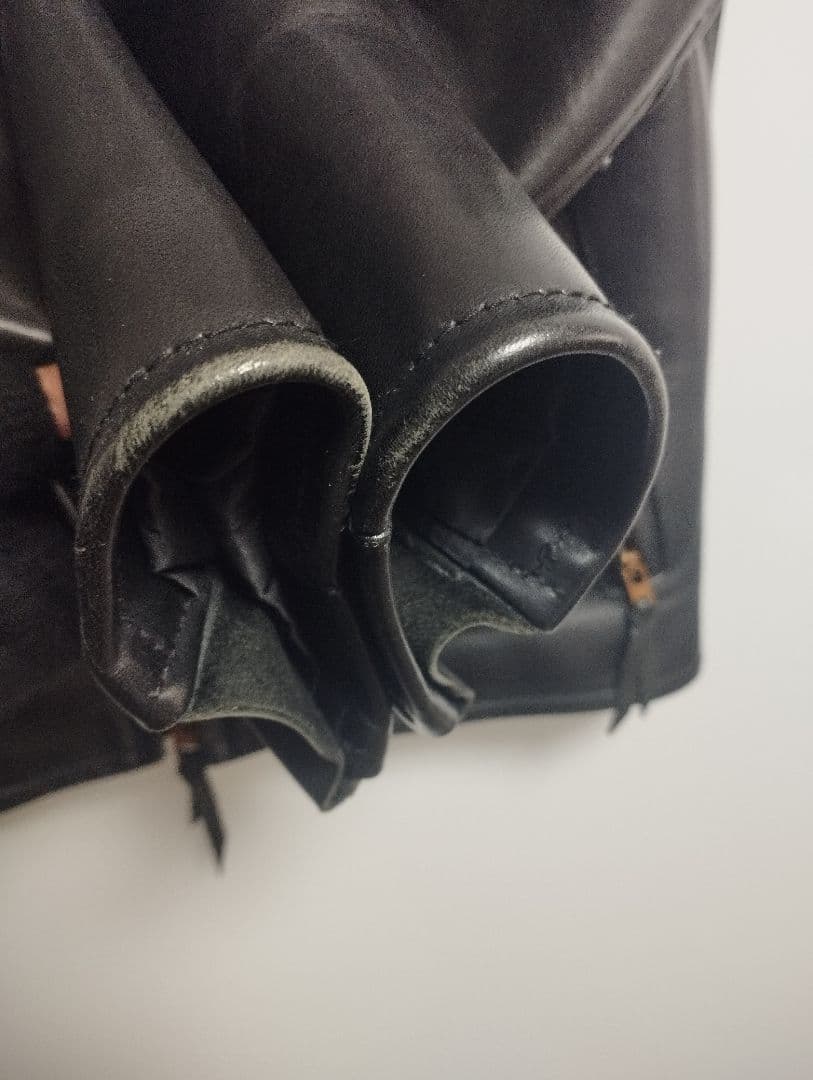 Y2LEATHER ブラック レザー ジャケット 36