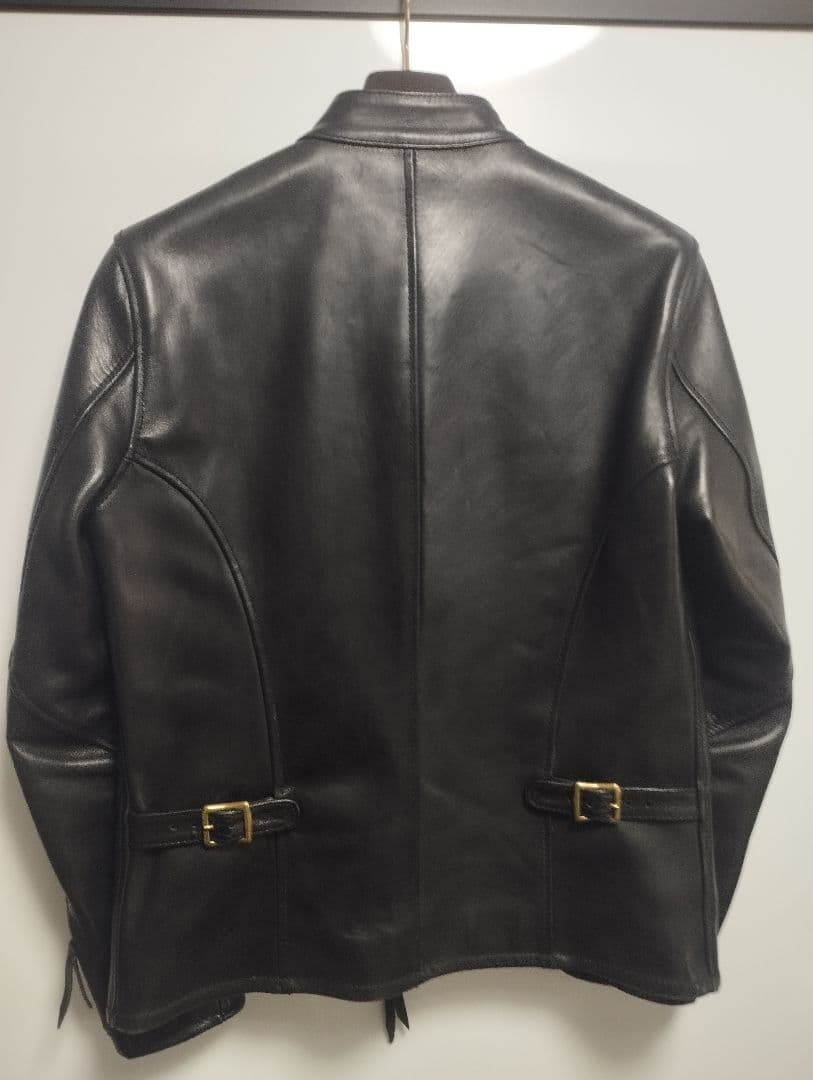 Y2LEATHER ブラック レザー ジャケット 36