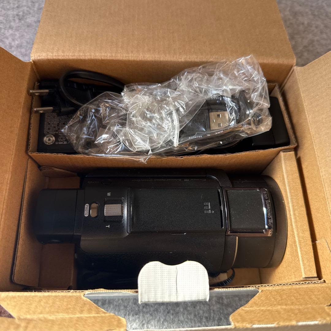 SONY FDR-AX55 4K ビデオカメラ 本体 バッテリー2個 箱あり