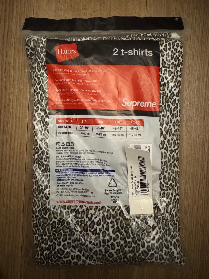 Supreme Hanes Leopard Tagless Tees 2枚セット