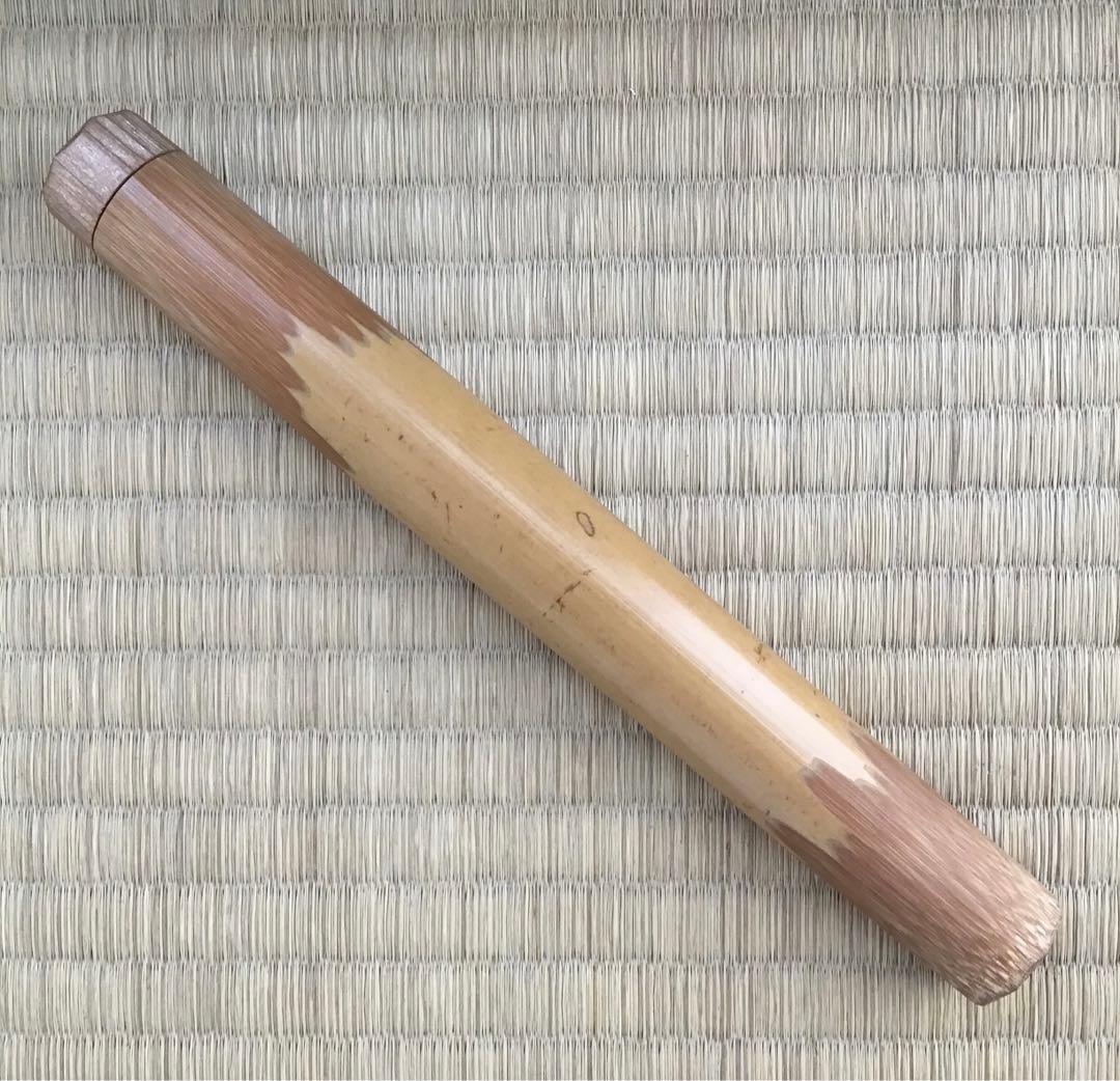 茶道具　茶杓　銘:玉垣　十代松尾宗吾作　不染斎書付　竹箱　共箱　紙箱　S44CS