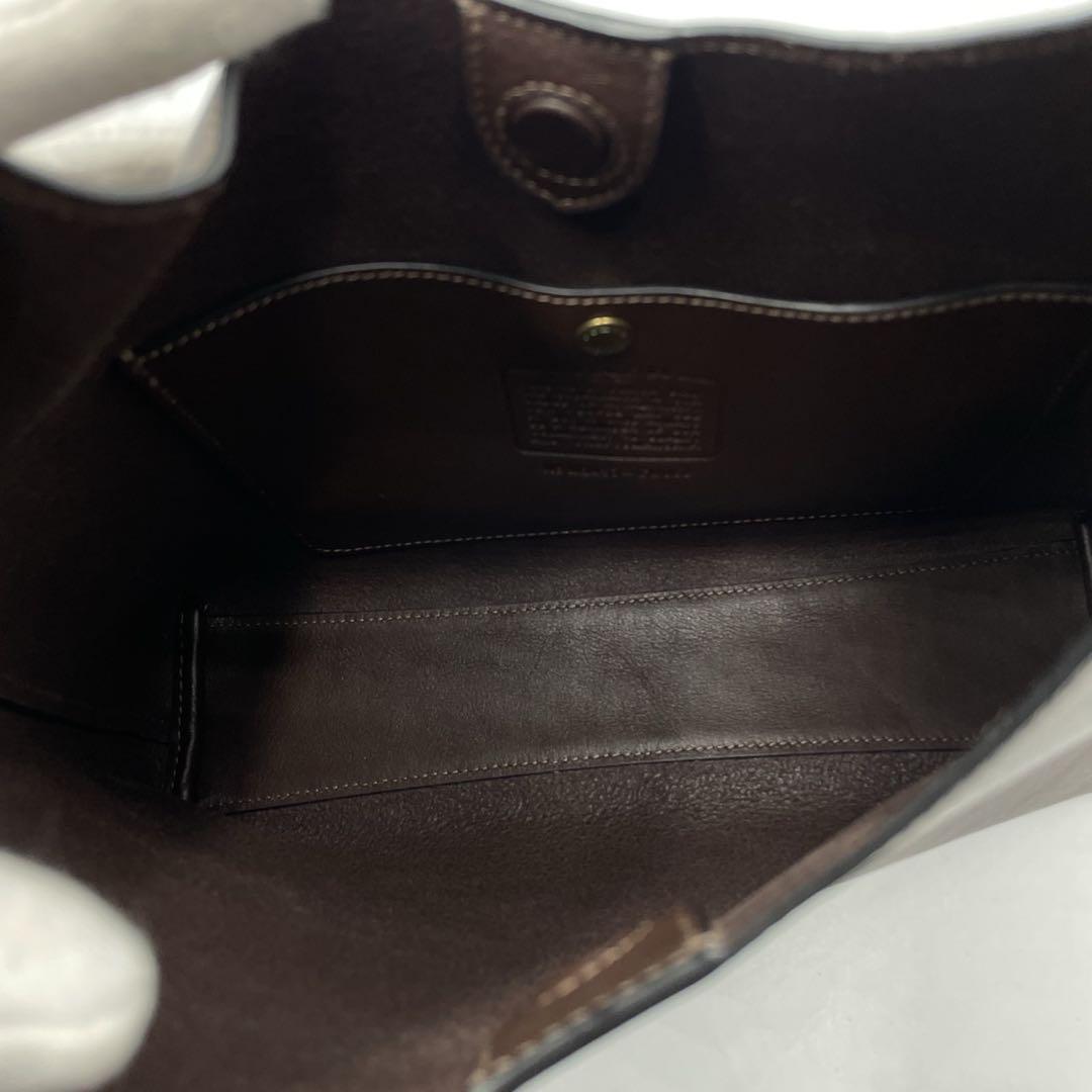 未使用級● コーチ ショルダーバッグ ブルックリン 28 ブラウン レザー