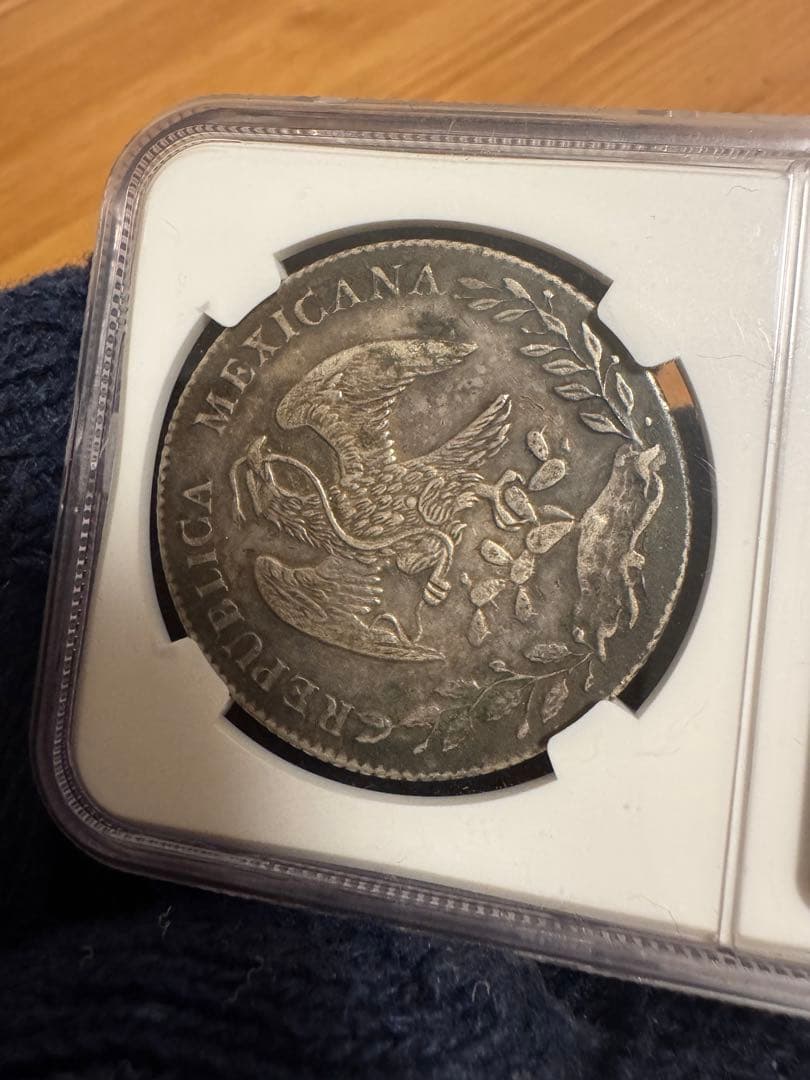 ★本物保証　メキシコ　自由の帽子　8レアル　銀貨　凖未使用　NGC