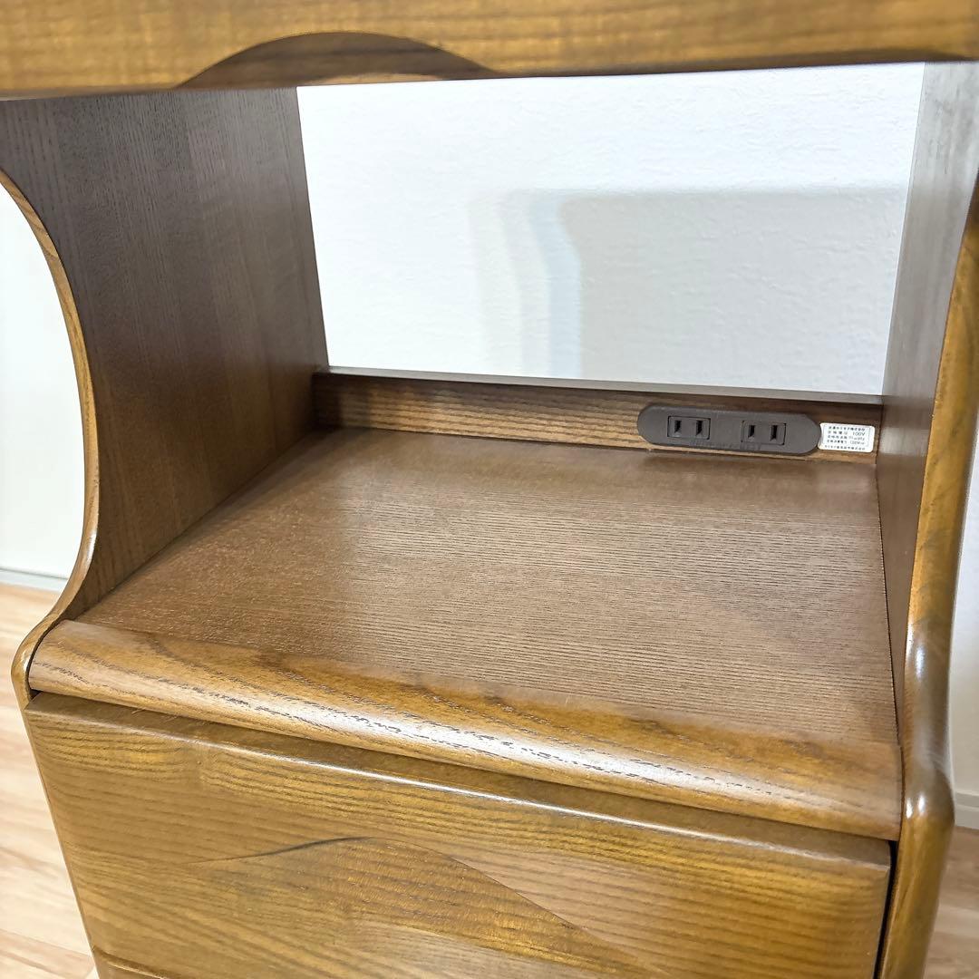 ✨極美品✨ カリモク 電話台 キャビネット コンセント付き 4段引出し 送料無料