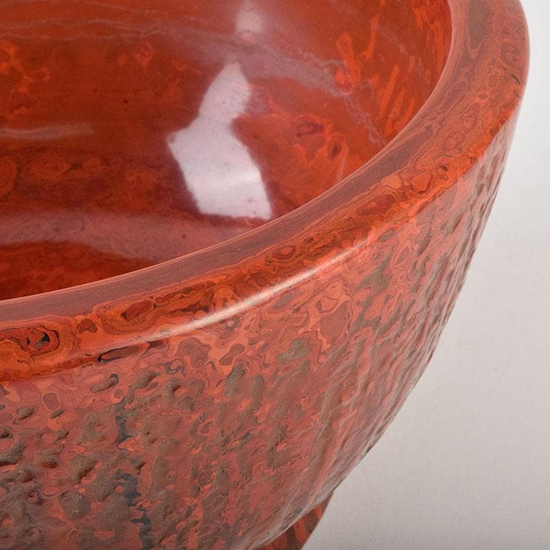 根来塗　朱塗　乾漆鉢　丸鉢　大鉢　時代箱付　V　R9277B