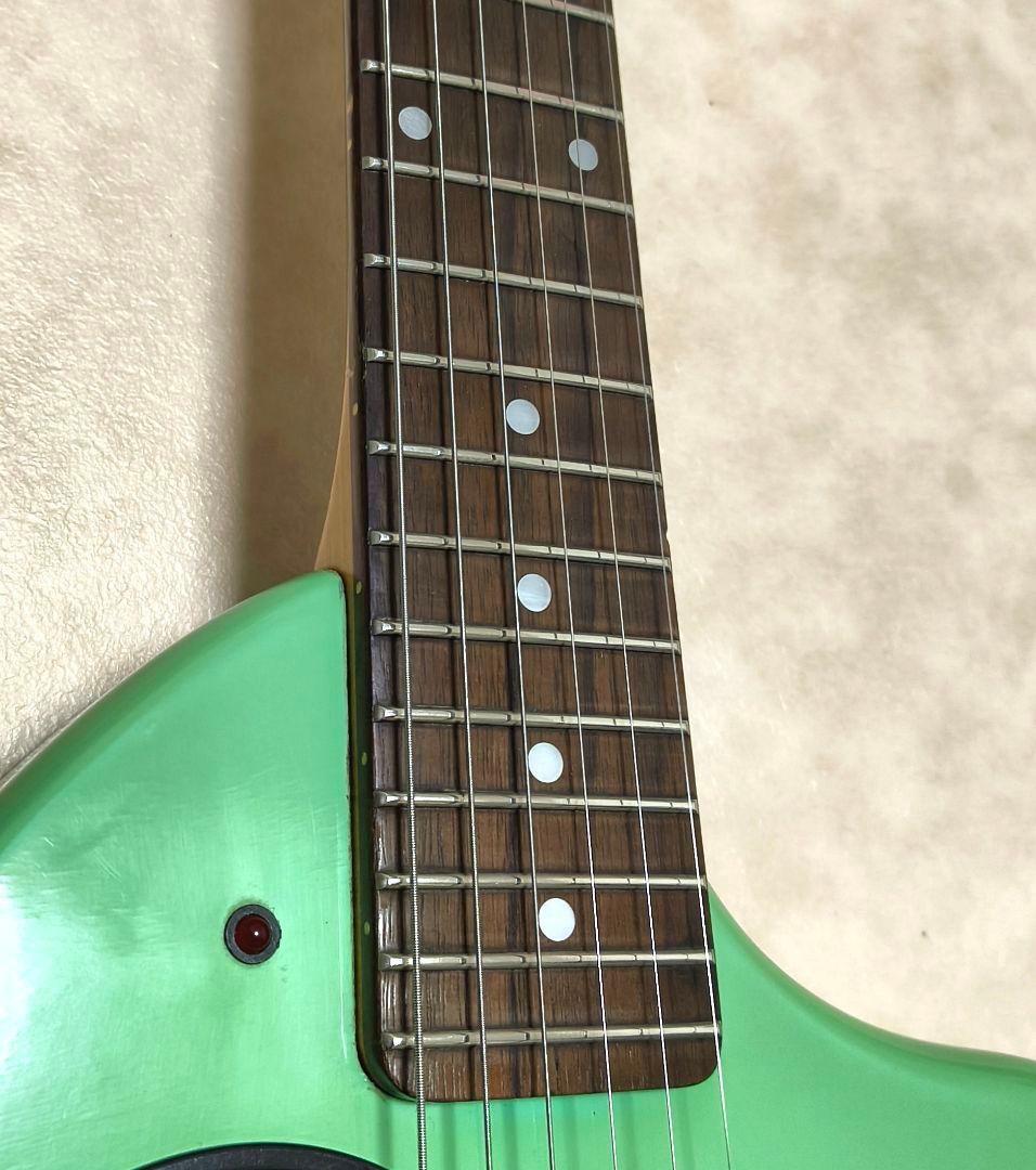 【美品】ZO-3 ミントグリーン アンプ内蔵ミニギター ヘッドフォン端子付