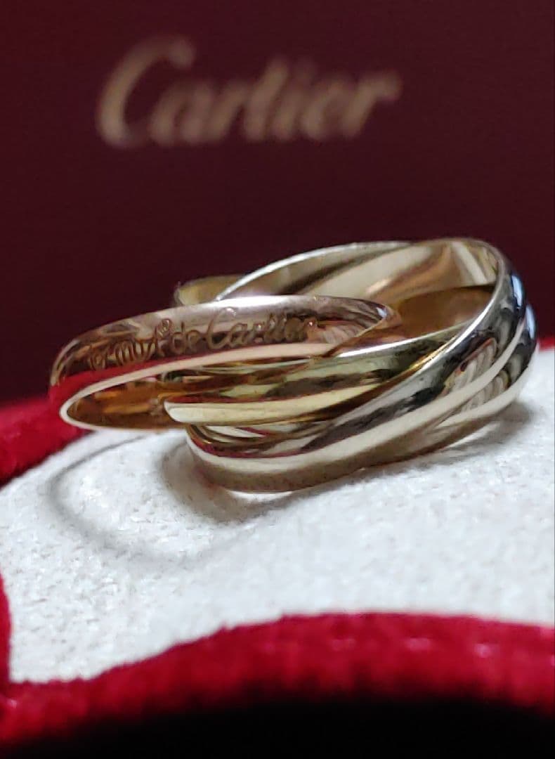 【レア】Cartier　カルティエ　トリニティ　リング　5連　サイズ50
