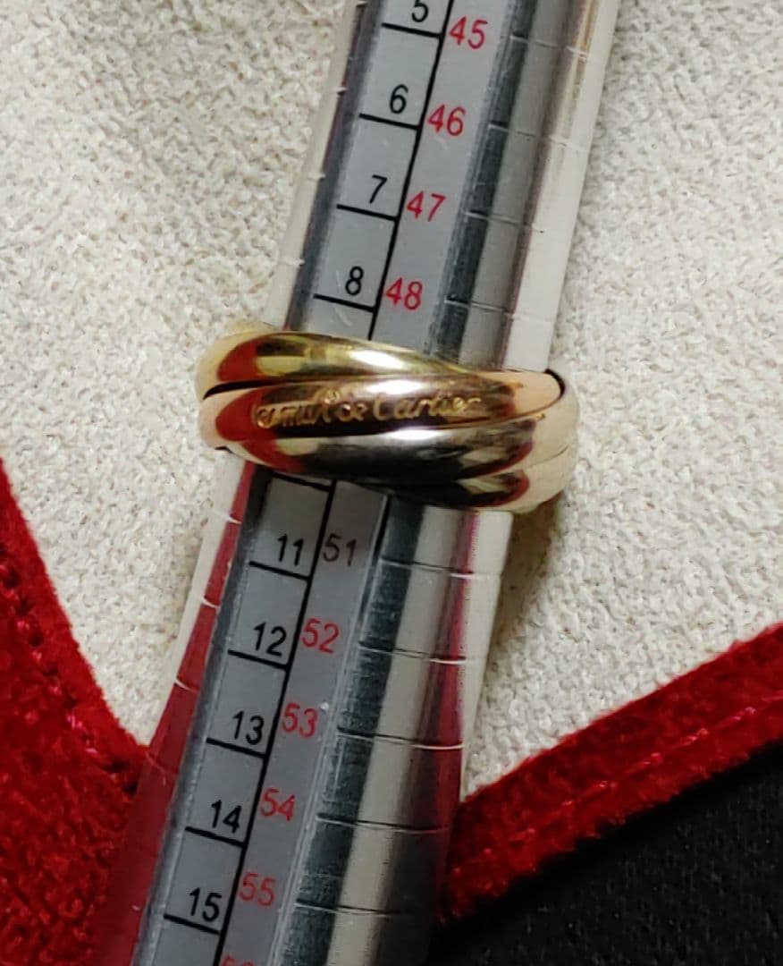 【レア】Cartier　カルティエ　トリニティ　リング　5連　サイズ50