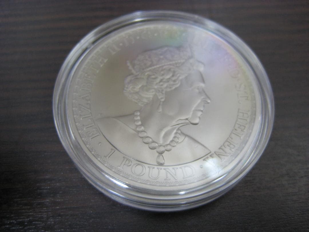 2022年　セントヘレナ 　ウナとライオン 　ゴールドブラックエンパイア　 銀貨