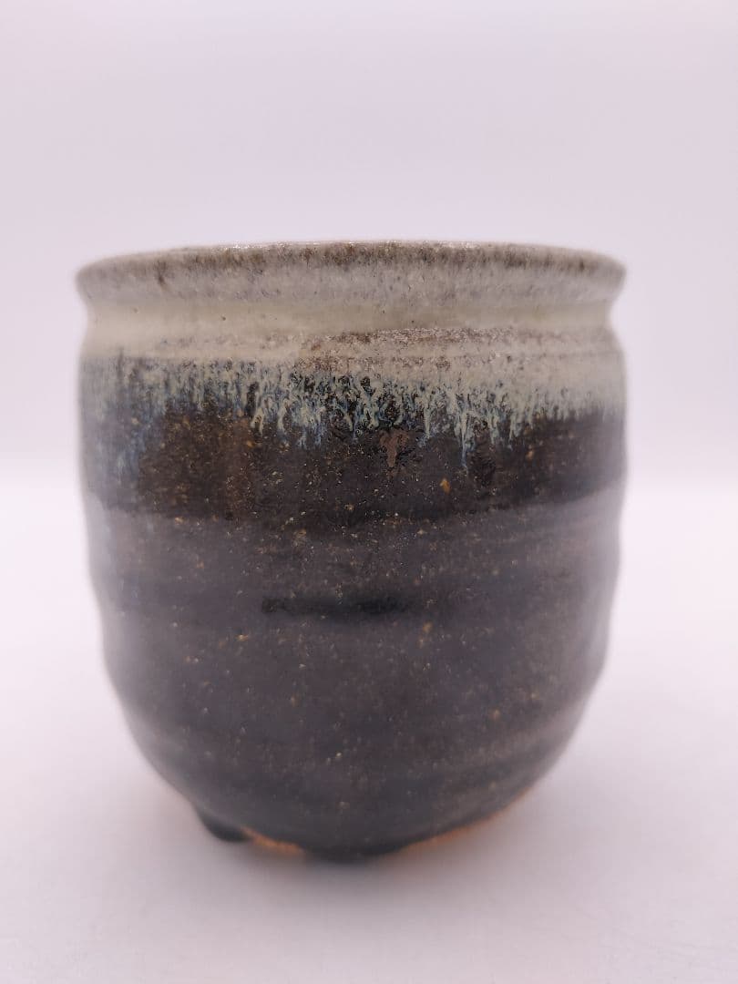 c594【新品・未使用】唐津 火入 鏡山窯 井上東也 木箱 茶道具 古物