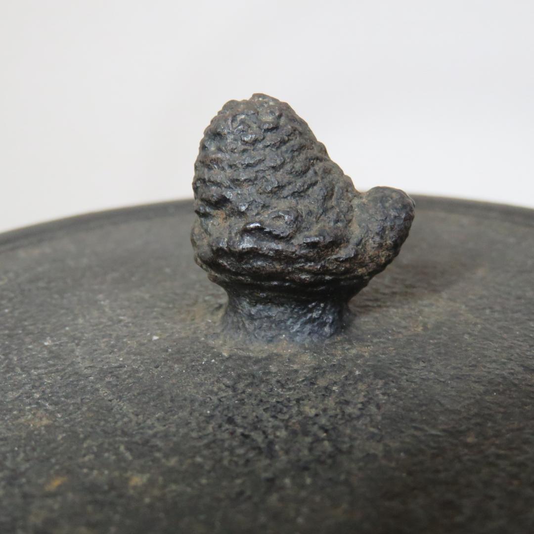 鉄瓶 竹 すずめ 雀 蓋裏名入り 花盛堂か