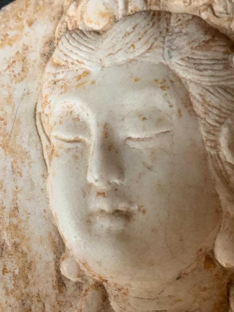 仏教美術 石仏 観音菩薩 天然石 仏頭 873