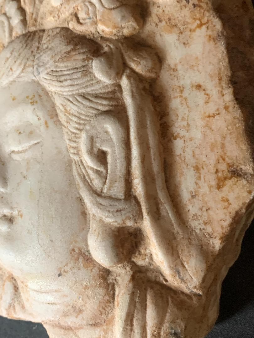 仏教美術 石仏 観音菩薩 天然石 仏頭 873