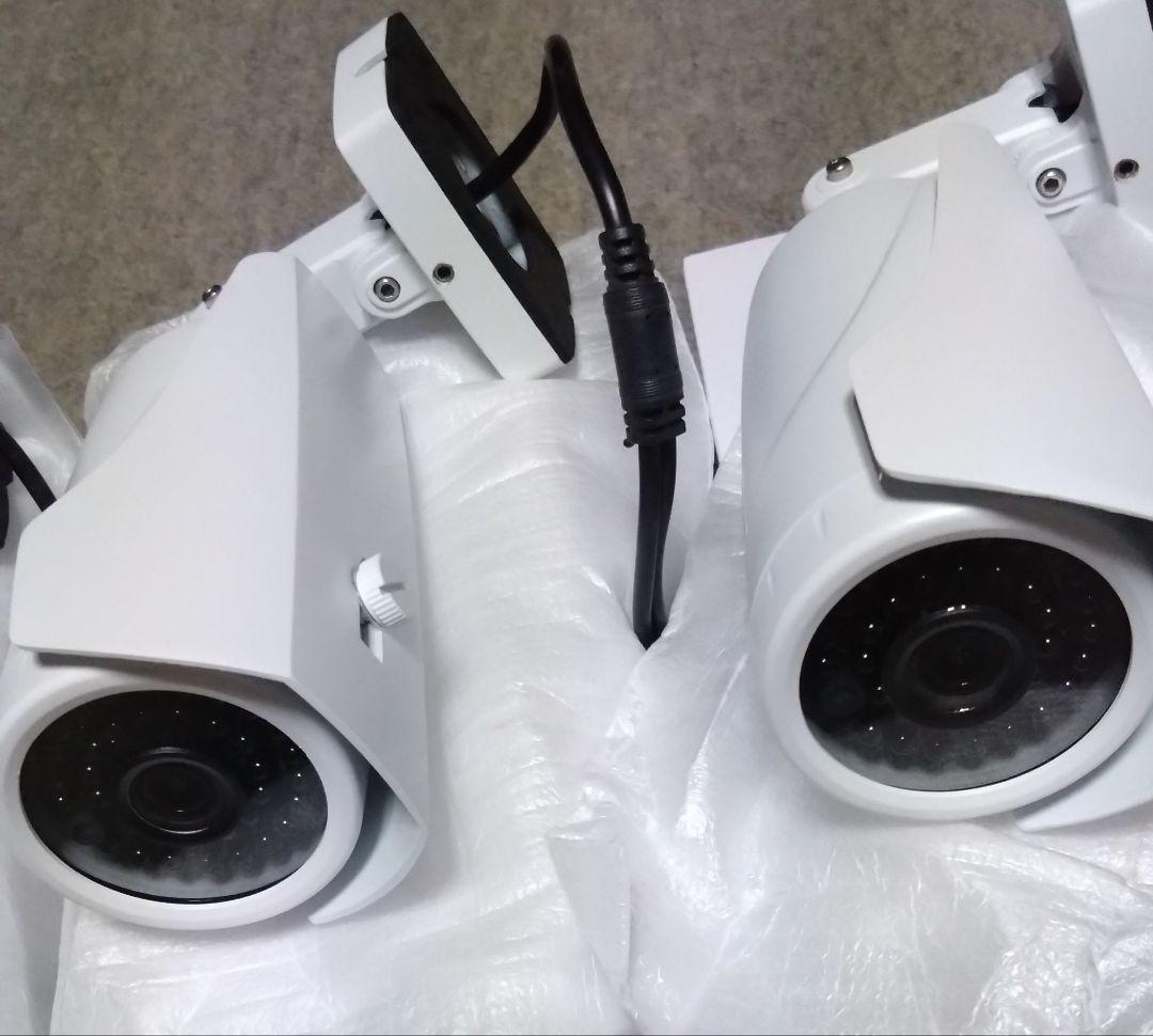 4CH フルハイビジョン　屋外型防犯カメラセット　AHDカメラ4台　レコーダー付