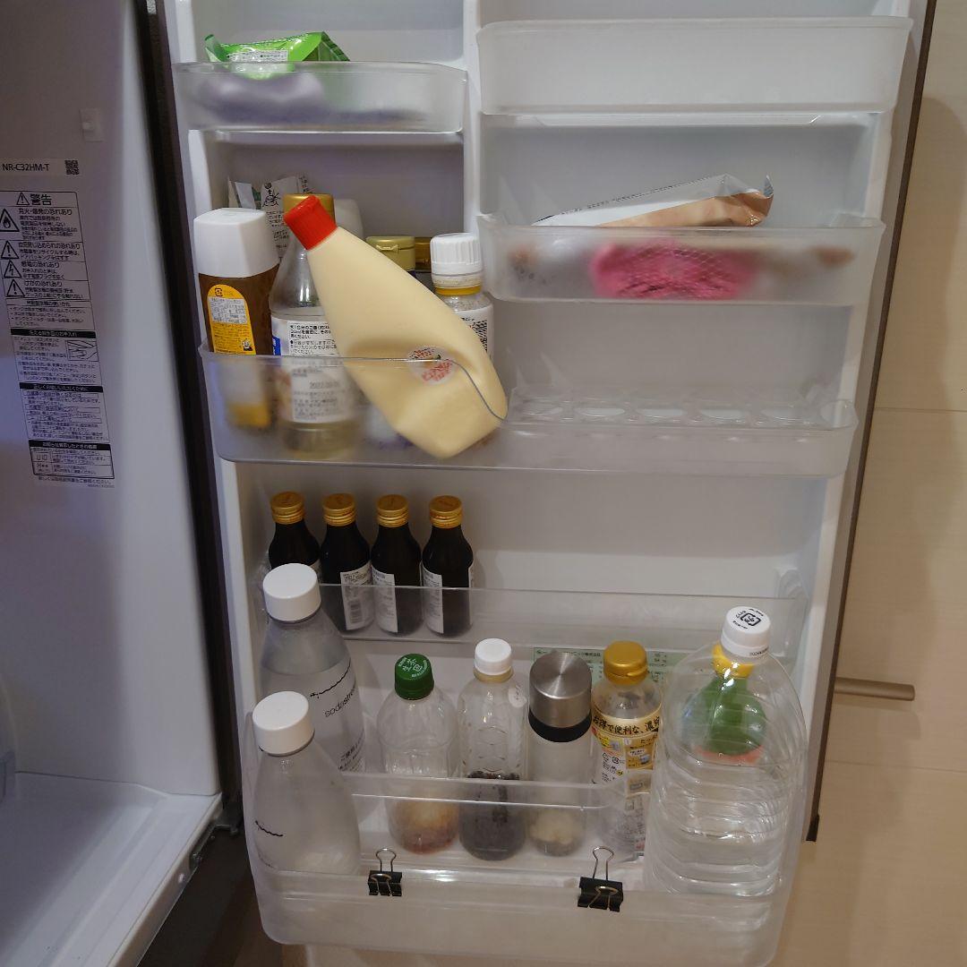 Panasonic 右開き冷蔵庫 315L 3ドア ブラウン