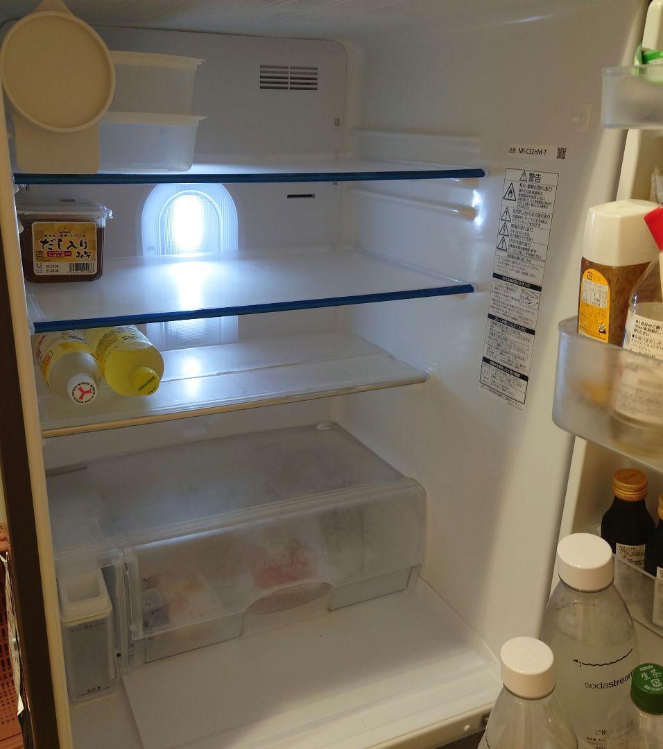 Panasonic 右開き冷蔵庫 315L 3ドア ブラウン