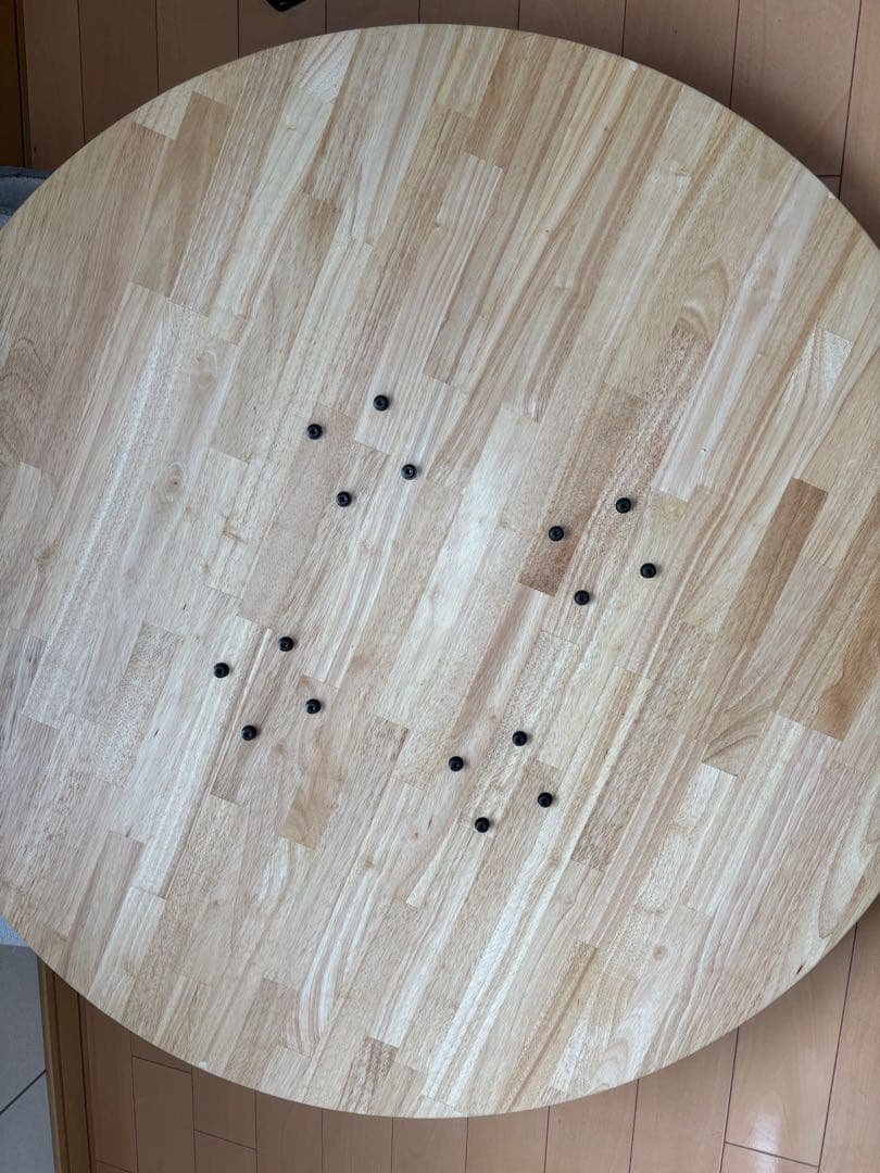 THE CAFE TABLE / 天然木Black Steel ラウンド100