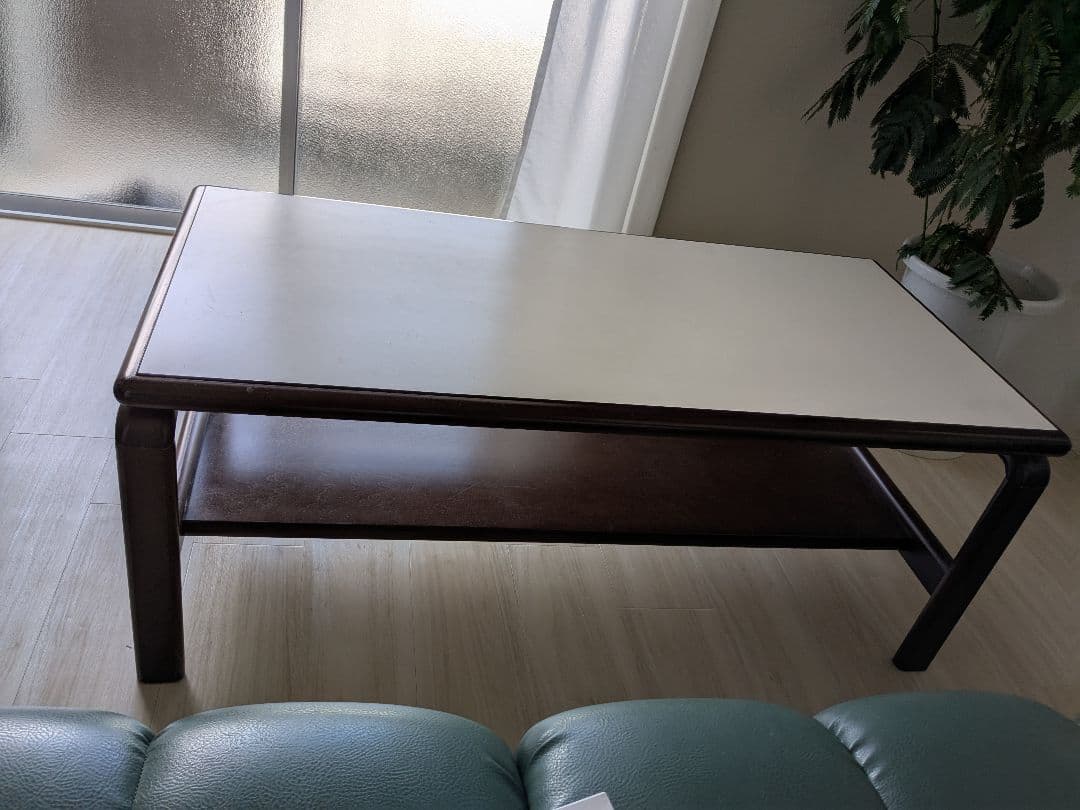 木製シンプル座卓 収納スペース付き 昭和レトロ