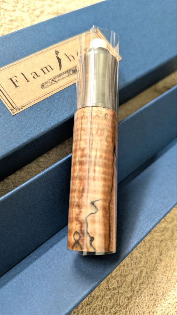 Flamberg　栃縮杢　スポルテッド　サンピューラボールペン＋ツイスト消しゴム