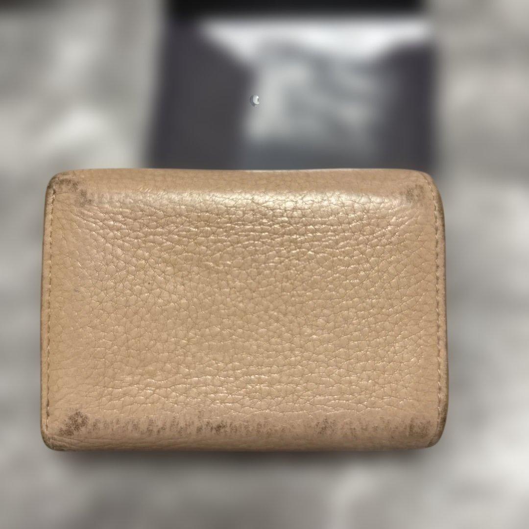 【箱付き】PRADA ピンクベージュ 三つ折り財布