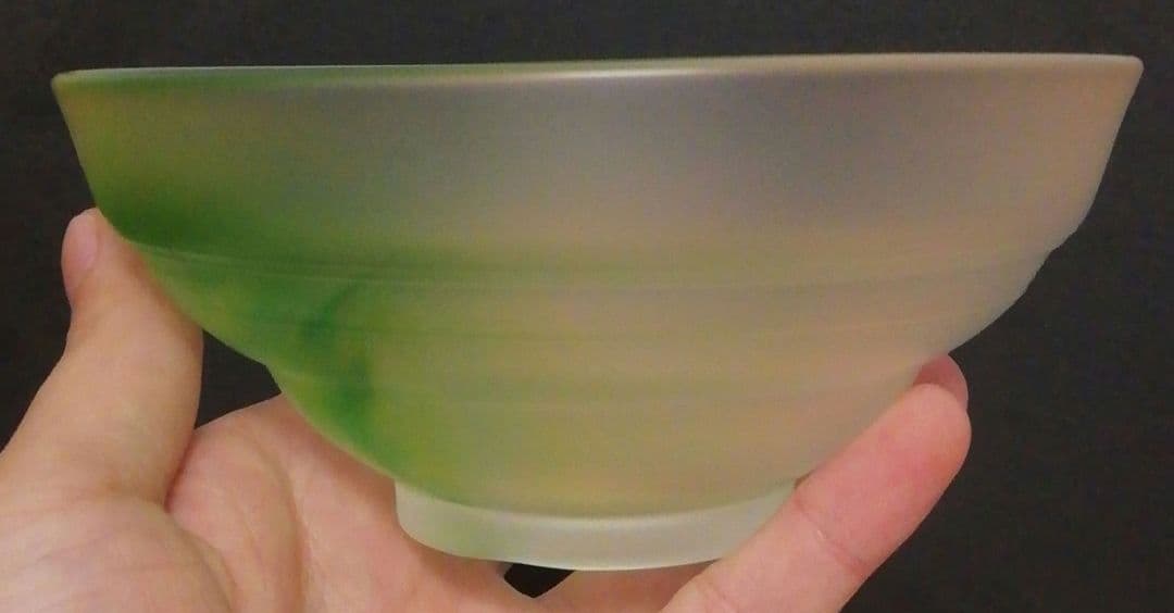 関吉昭作　硝子　茶碗　共箱　茶道具