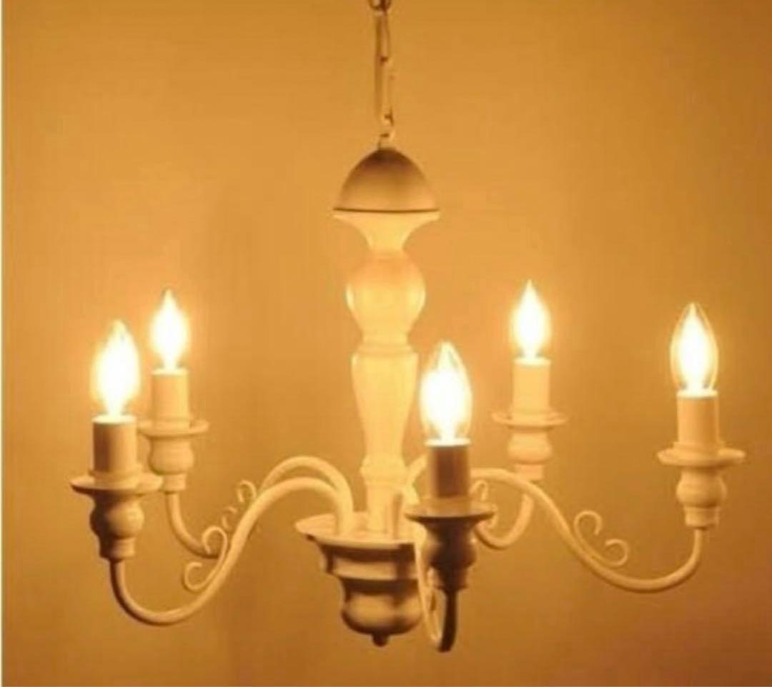 【廃盤】Francfranc 照明シャンデリア　シャンデリア 5灯 電球付き