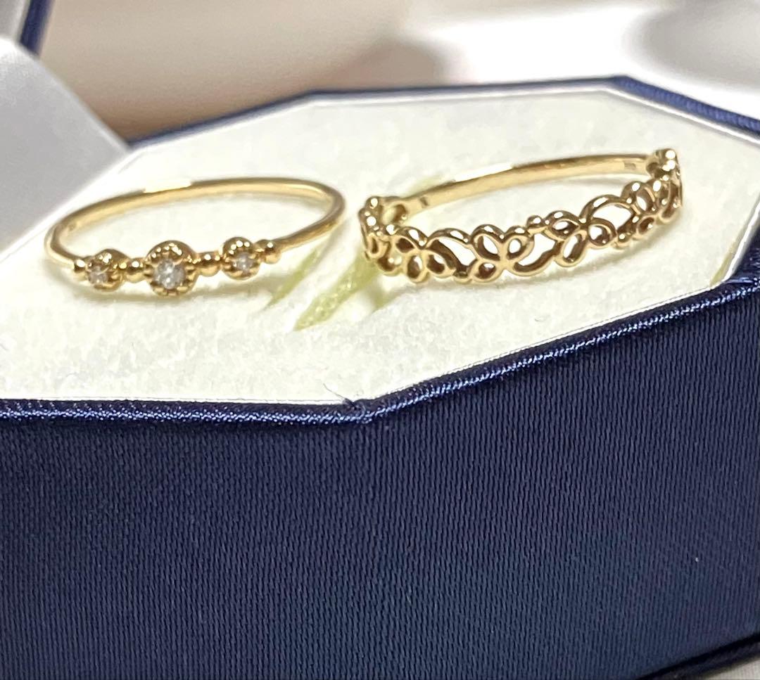 ヴァンドーム青山　リング　K10 イエローゴールド　2本セット