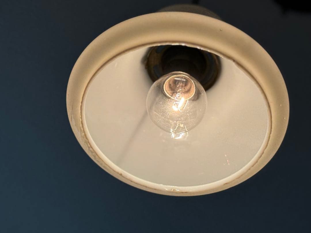 レトロ★白くて小さなランプシェード(おまけ付き) ペンダントライト