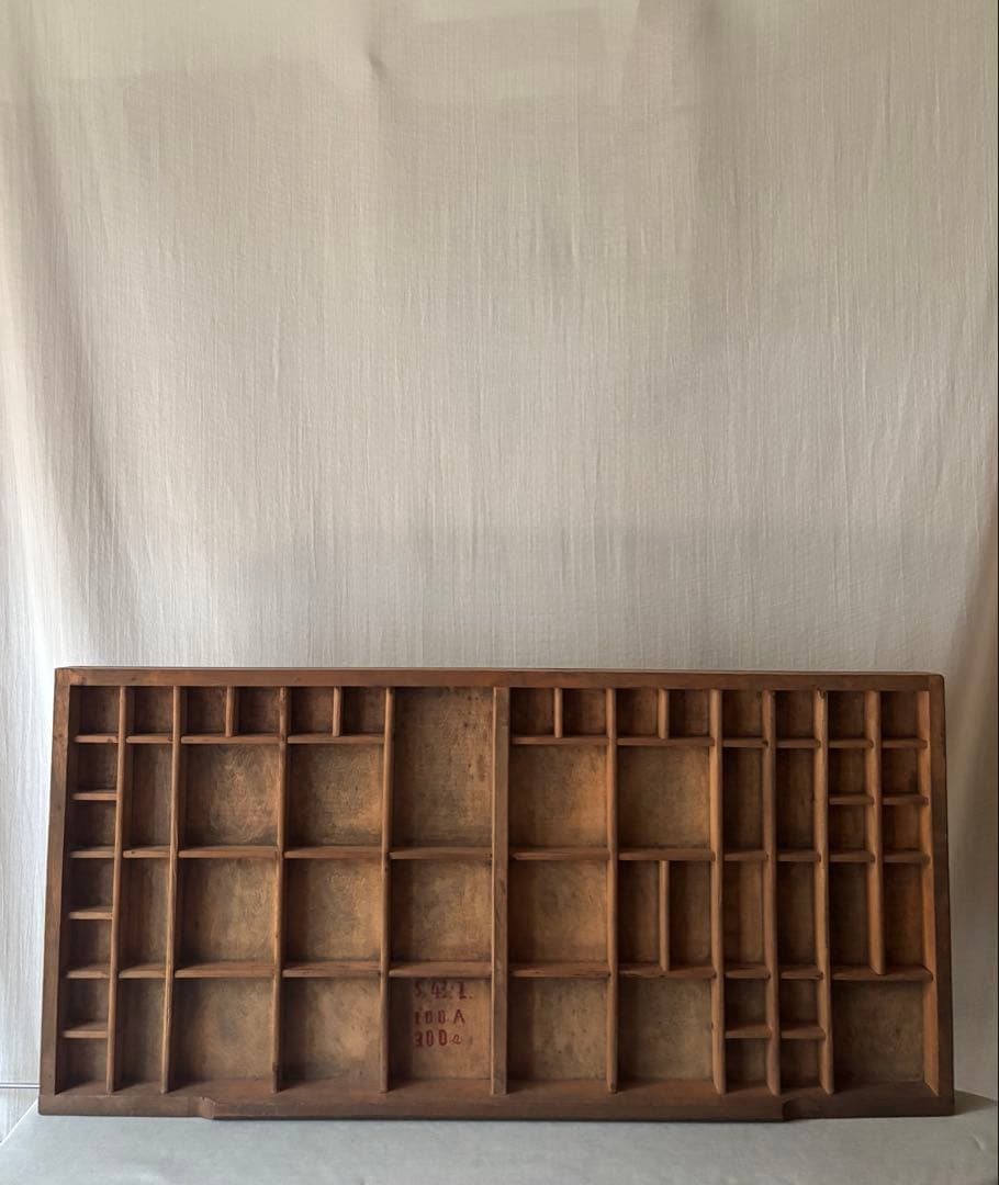 特大 木製 プリンタートレイ ブロカント蚤の市 工業系 インダストリアル