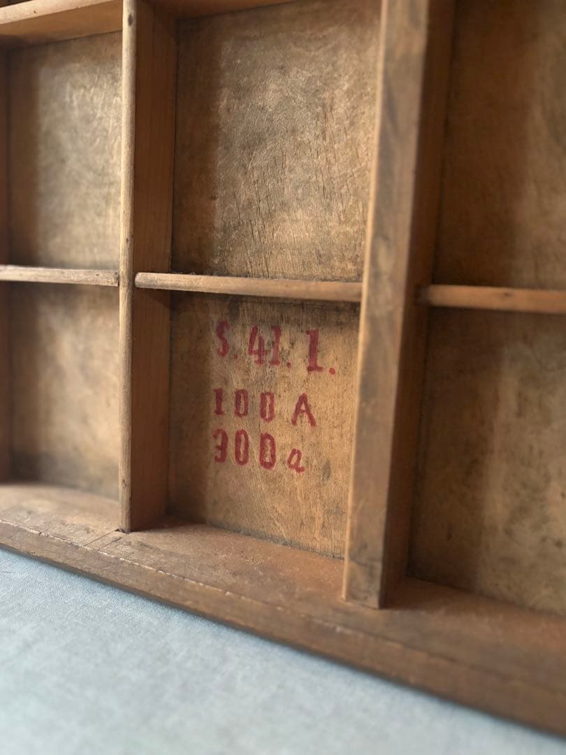 特大 木製 プリンタートレイ ブロカント蚤の市 工業系 インダストリアル