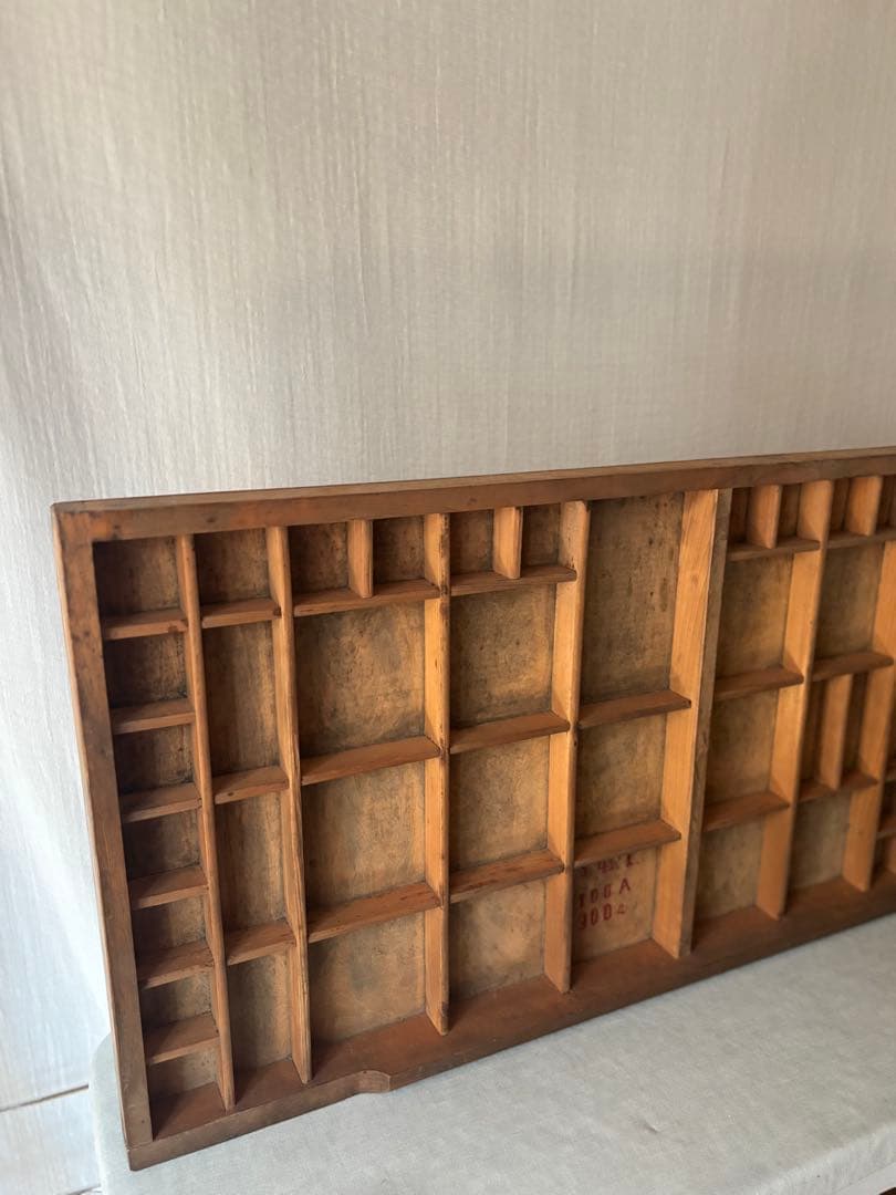 特大 木製 プリンタートレイ ブロカント蚤の市 工業系 インダストリアル