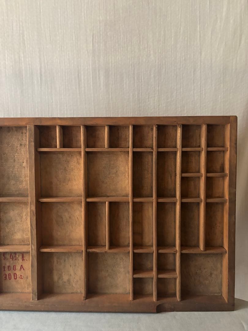 特大 木製 プリンタートレイ ブロカント蚤の市 工業系 インダストリアル