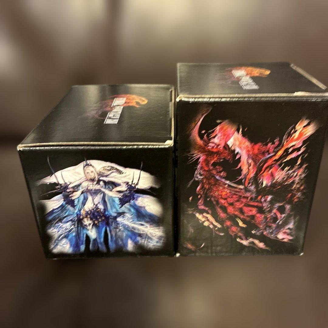 FF16 レーザー彫刻クリスタルガラス 召喚獣シヴァ フェニックス＆イフリート