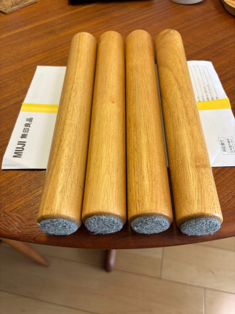 無印　ナチュラルウッド 楕円形テーブル こたつあり