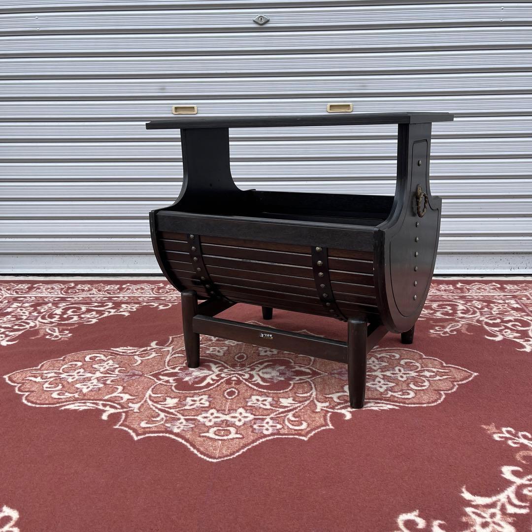 古家具ビンテージ品◾️karimoku カリモク 木製家具 サイドテーブル