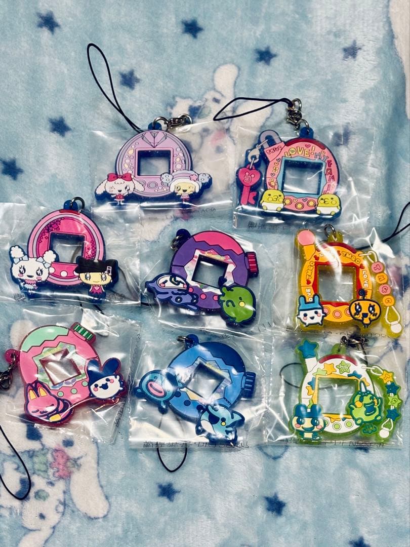 たまごっち1番くじ F賞 きらきらラバーチャーム 全20種 コンプリート タオル