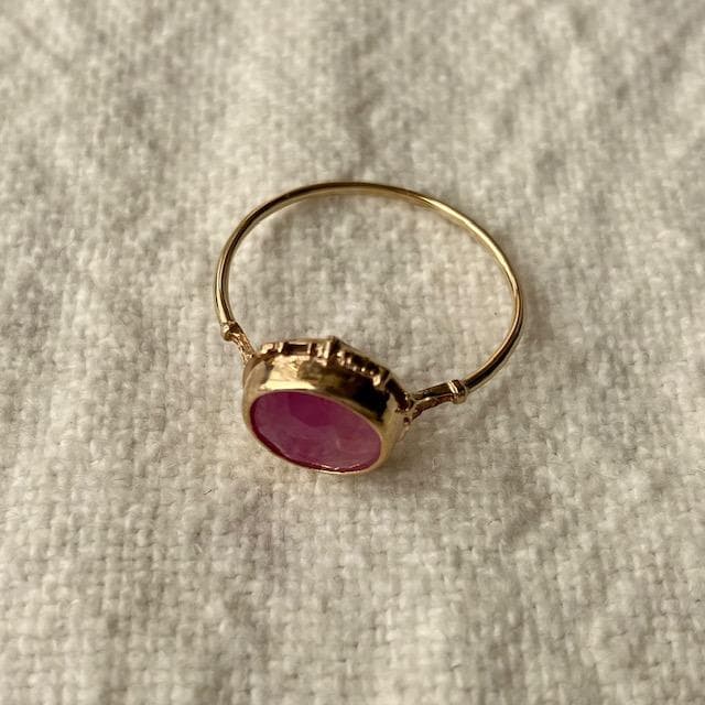 9万◆新品◆ミャカレジュエリー ピンクサファイア10Kリングアッシュペーフランス