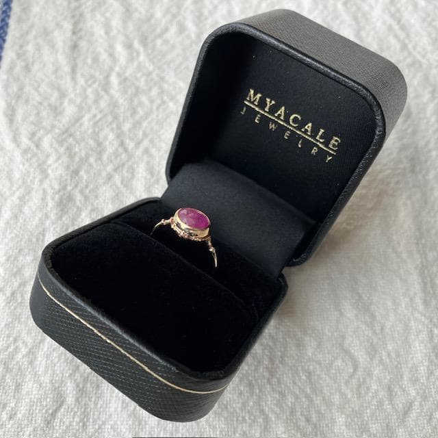 9万◆新品◆ミャカレジュエリー ピンクサファイア10Kリングアッシュペーフランス