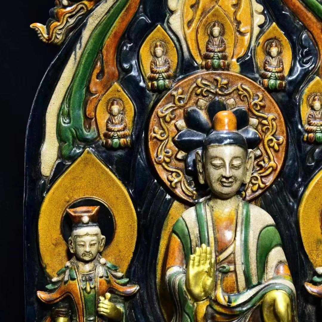 中国古美術・旧蔵の三彩・鎏金仏龕・仏像・供養仏像・置物・風水開運