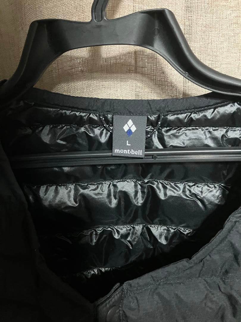 モンベル　L 黒　スペリオダウン ラウンドネックベスト　値下げ不可