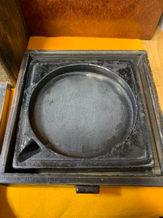 箱硯　古道具　アンティーク　インテリアイン骨董　古民具　引き出し卓上矢立て