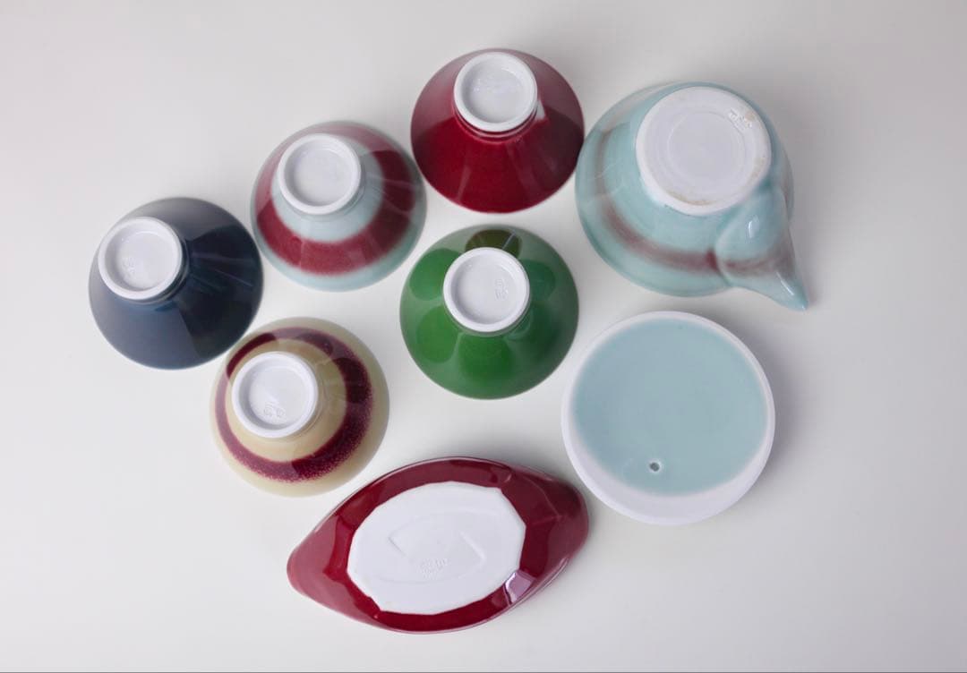 朝日焼　朝日豊斎　窯変　煎茶器　宝瓶　茶碗　湯冷まし