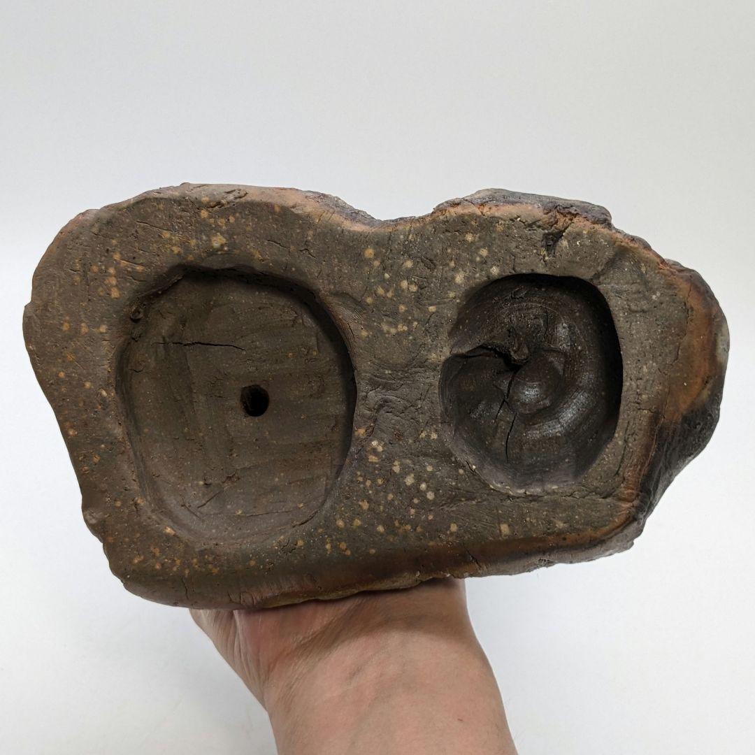 藤原陶臣 備前焼 観音菩薩立像 童 仏像 置物 細工物 工芸品 観音さま 陶像