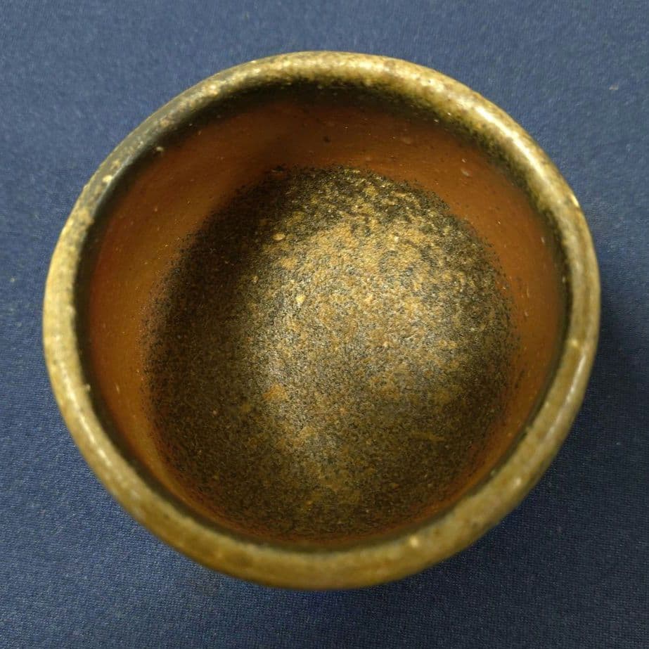 【備前焼】松田華山　備前木目酒呑