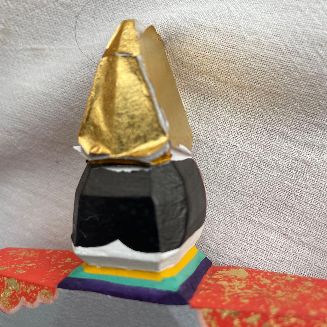 奈良一刀彫り　雛人形　川口神泉　立雛　雛祭り　ひな祭り　共箱付き　伝統工芸　木彫