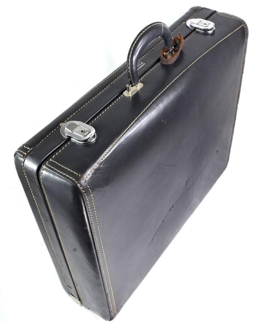 ハートマン『ノッカバウト』本革 トランク 濃灰 （1980年代）USA