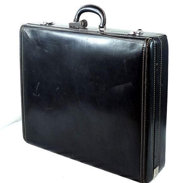 ハートマン『ノッカバウト』本革 トランク 濃灰 （1980年代）USA