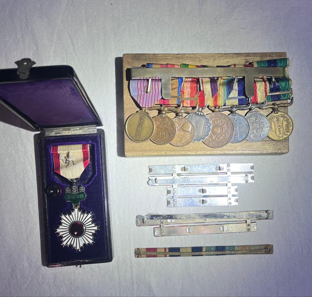 勲四等旭日小綬　メダルバー　略綬板